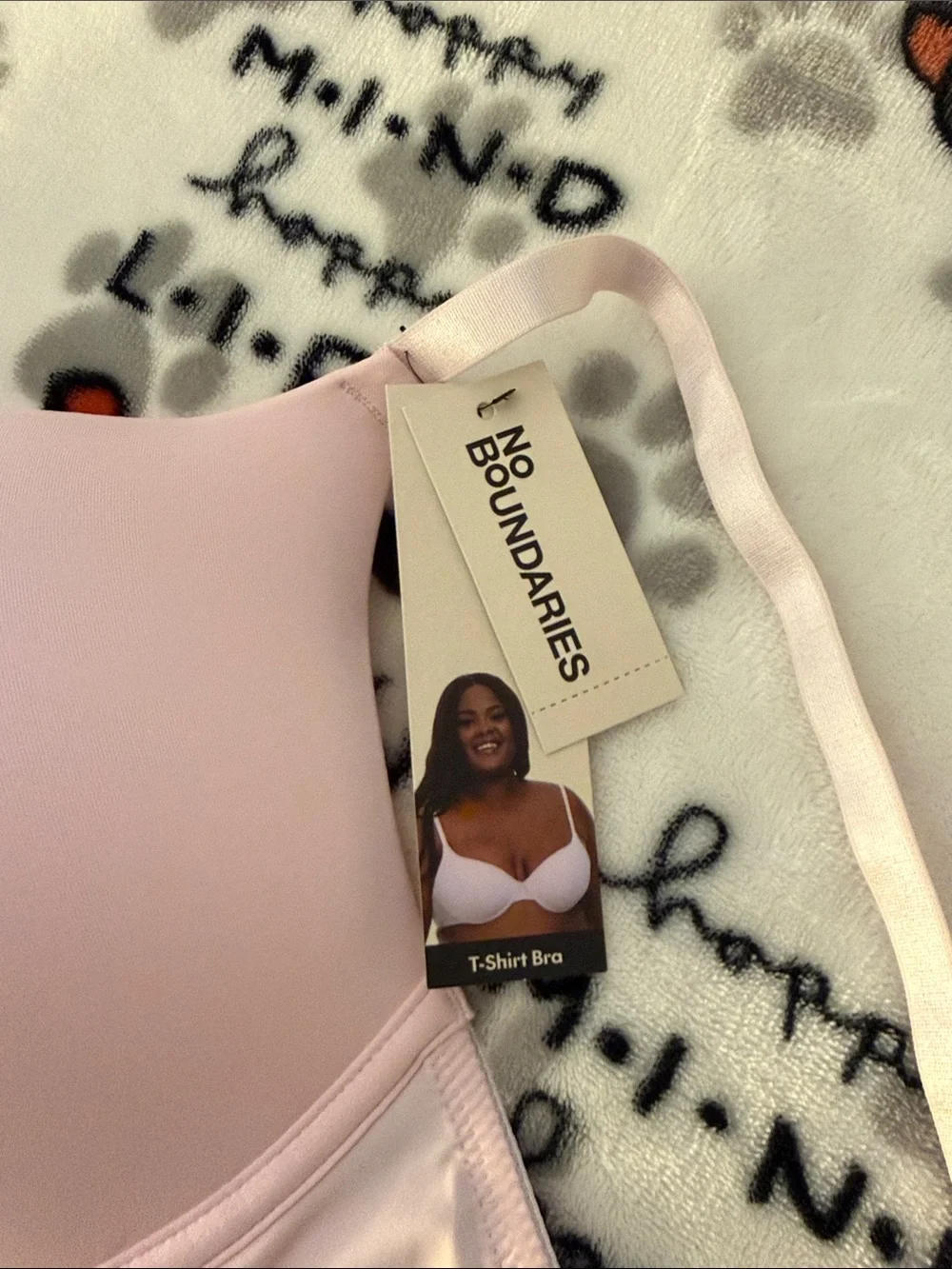 No Boundaries Light Pink T-Shirt Bra